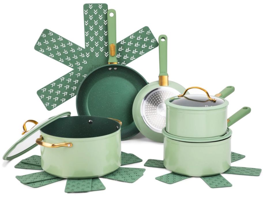 green Thyme & Table Granite 12-Piece Cookware Set