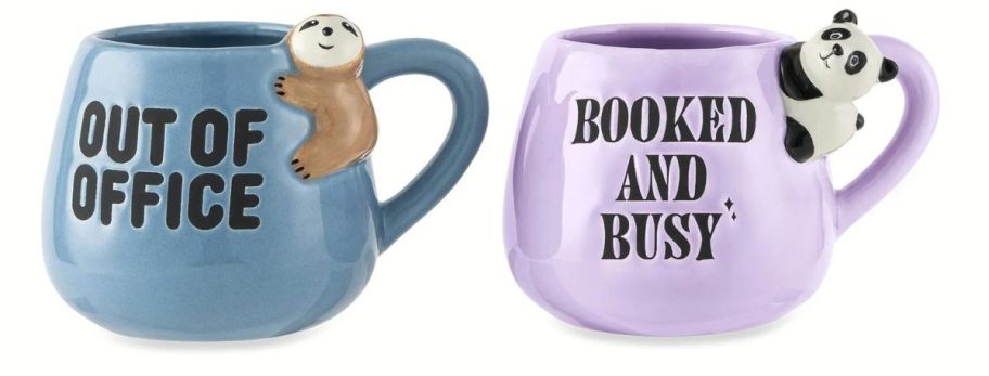 Thyme & Table 2-Pack Mugs with a sloth and 