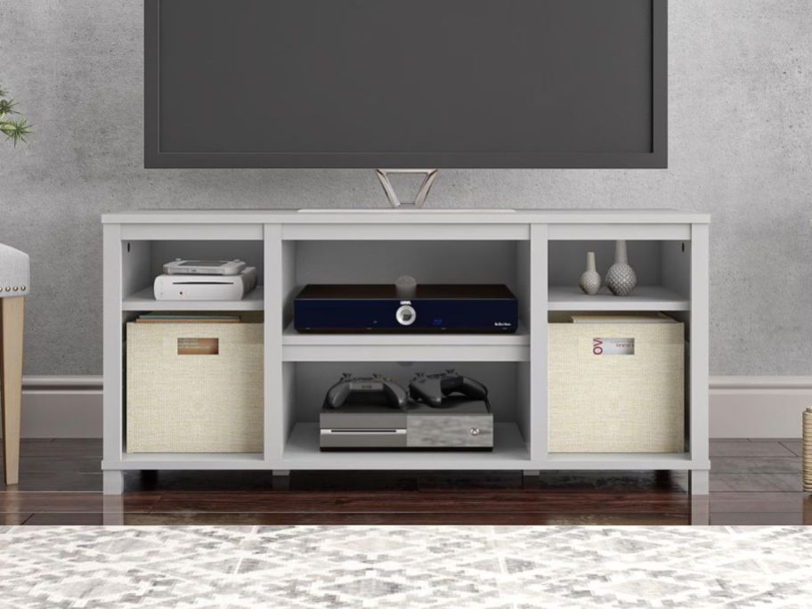 tv stand in living room