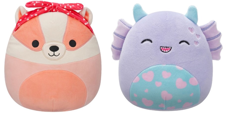 pink and purple squishmallow plushes 