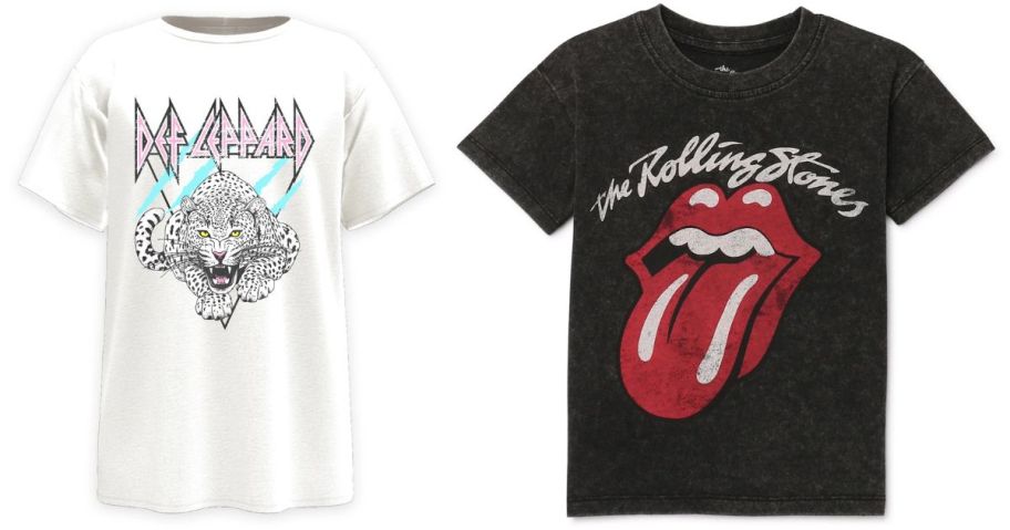 graphic band tee stock images