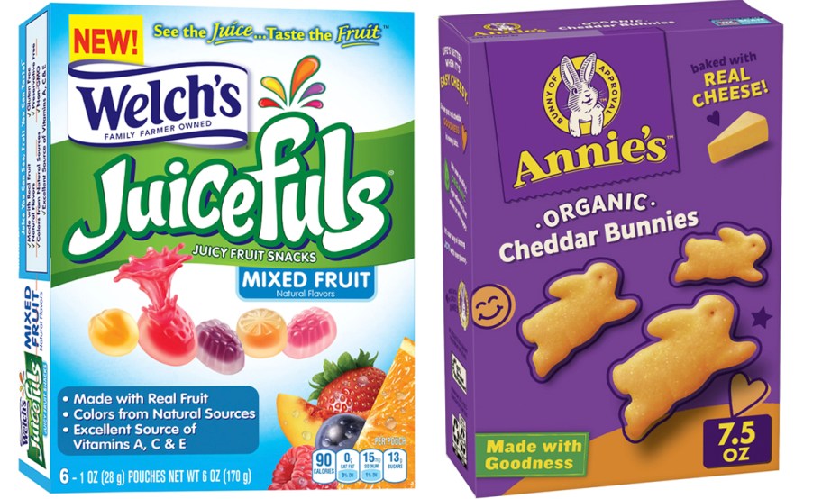 welchs juicifuls and annies bunny snacks