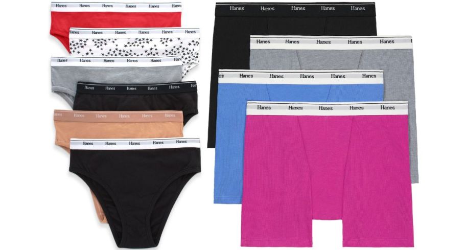 2 multi packs of hanes womens underwear