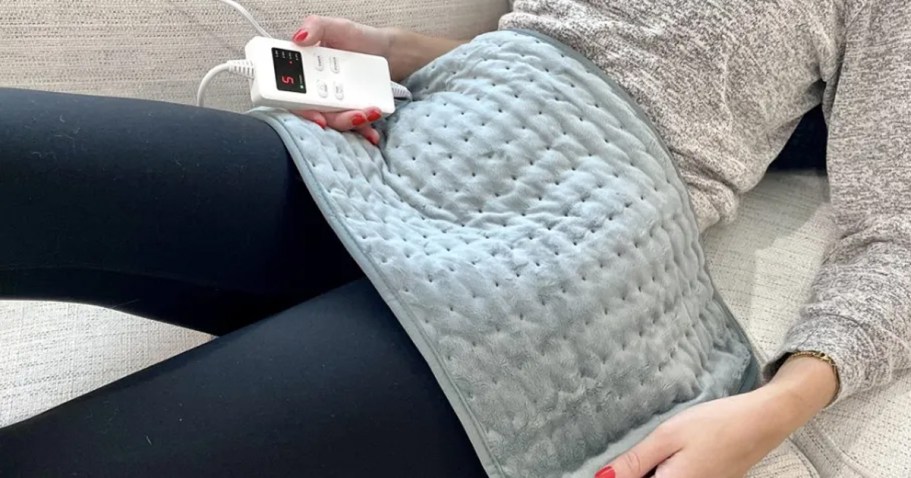 Large Heating Pad Just $10.48 on Amazon | Heats Up Quickly + Washable
