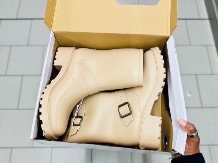 Aldi cream color boots