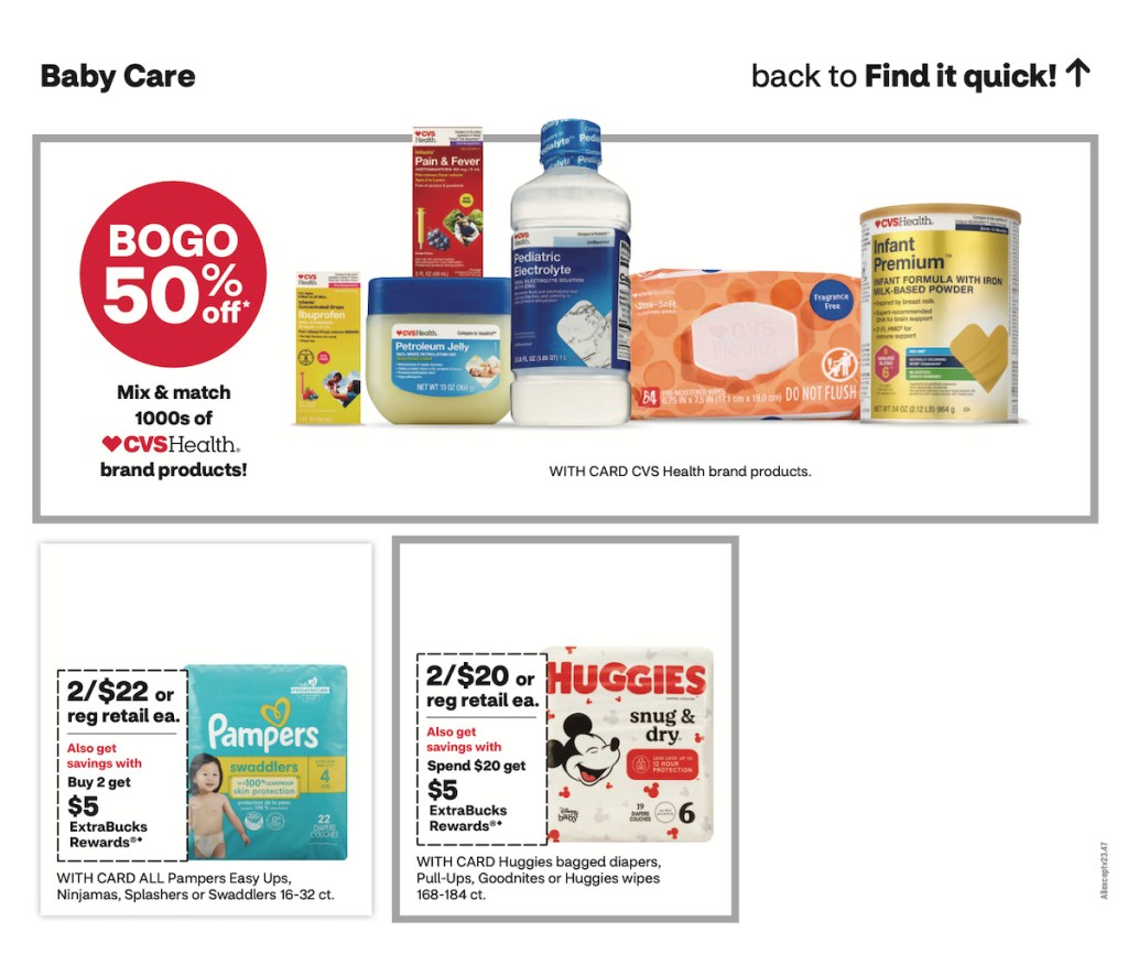 page from CVS ad