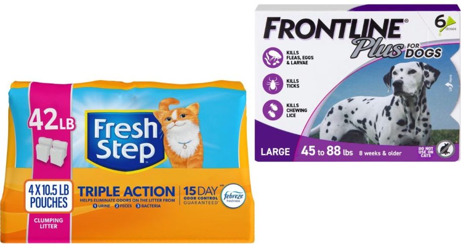 Fresh Step Cat Litter & Frontline Plus for Dogs