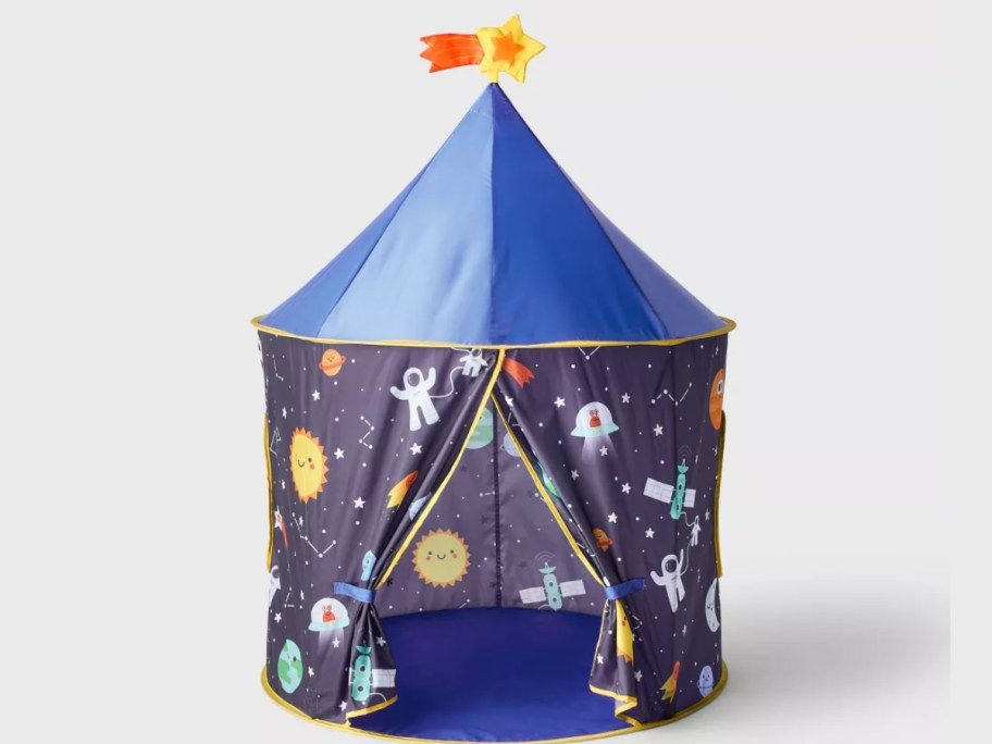 blue Gigglescape Play Tent with space print