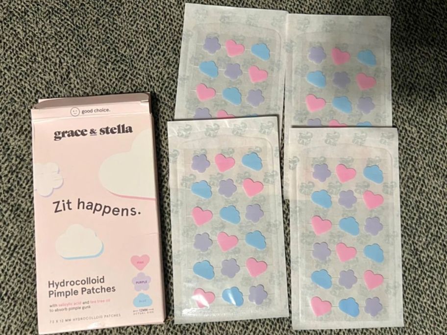 A 72-count box of grace & stella pimple patches