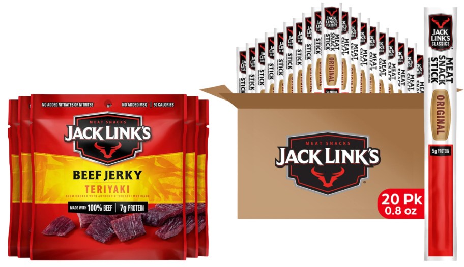 Jack Link's Beef Jerky, Teriyaki Multipack Bags 5 Pack