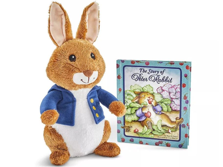 A plush bunny and a book about them