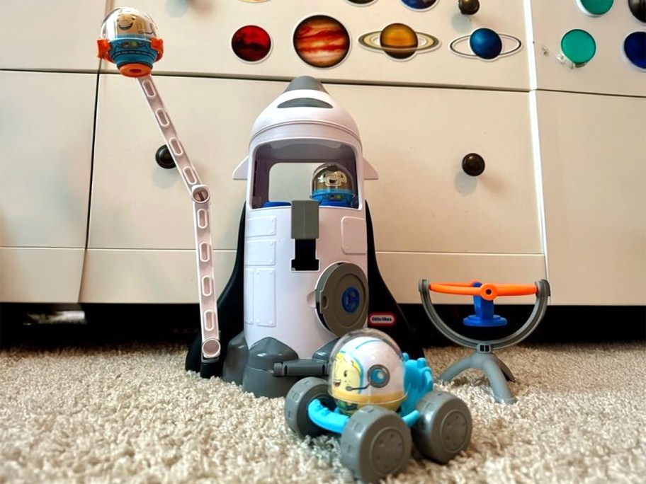 Little Tikes Toddle Tots Launch Time Rocket set up in a kids bedroom