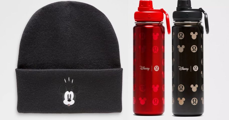 Mickey Hat and Disney-themed Water Bottles