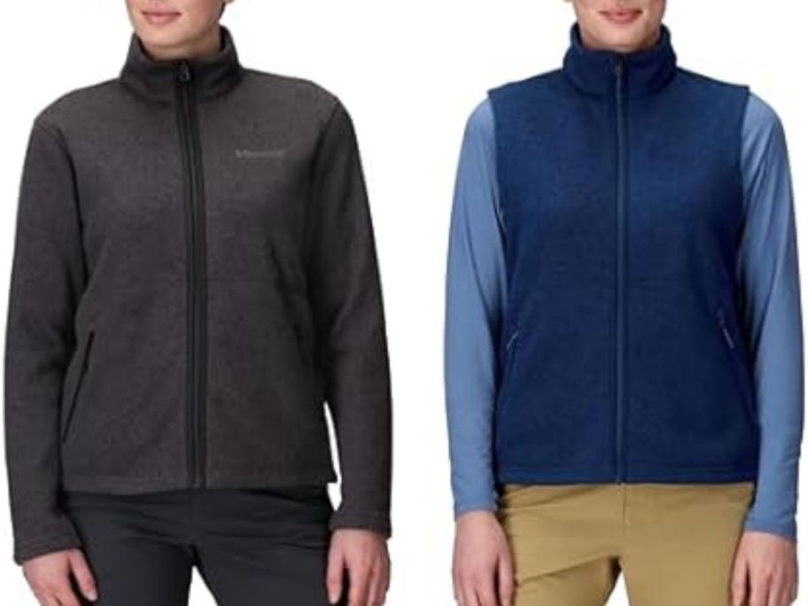 Stock images of two women wearing Marmot Outerwear