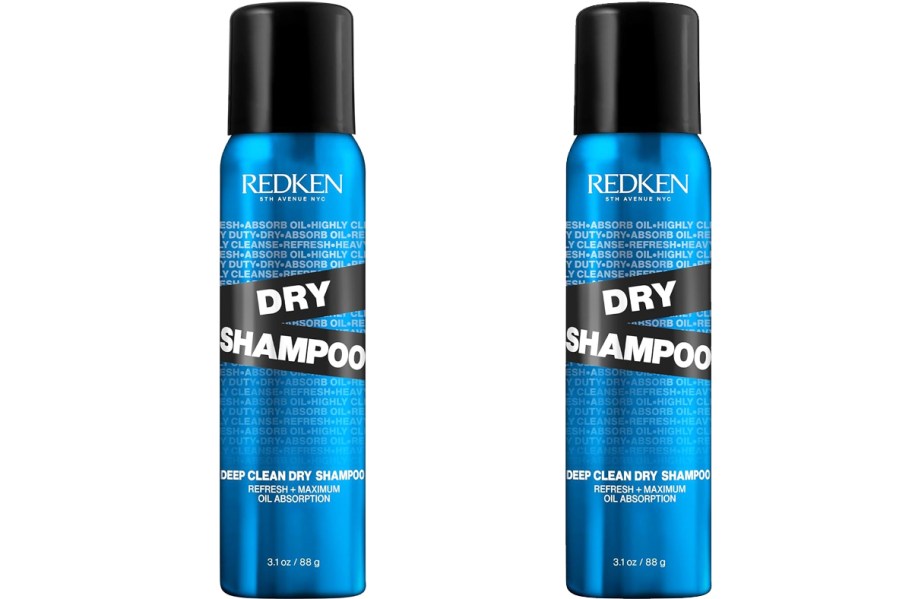 two blue bottles of Redken Deep Clean Dry Shampoo