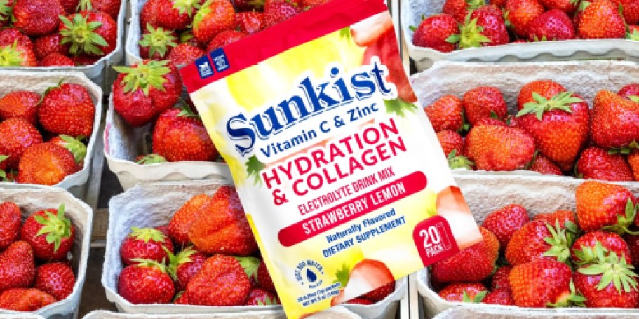 Sunkist Collagen + Hydration Drink Mix 20-Pack Just $13.65 Shipped on Amazon (Reg. $28)