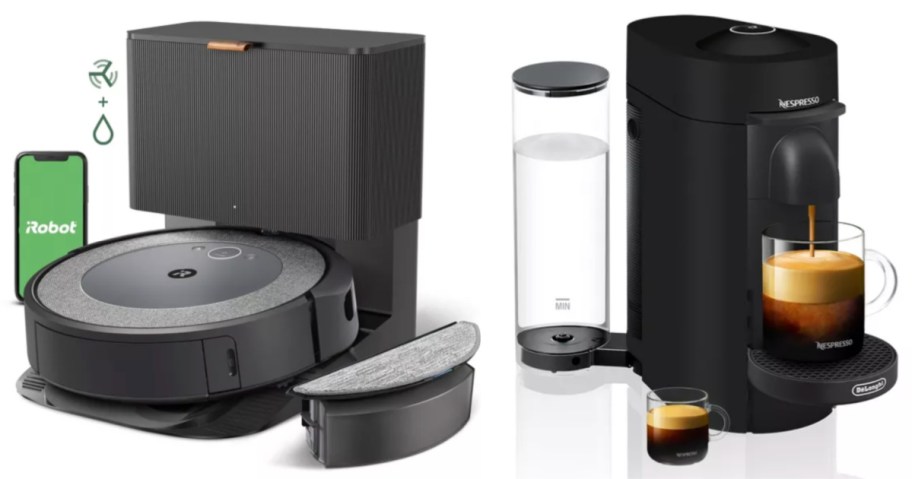 robot vacuum and coffee maker