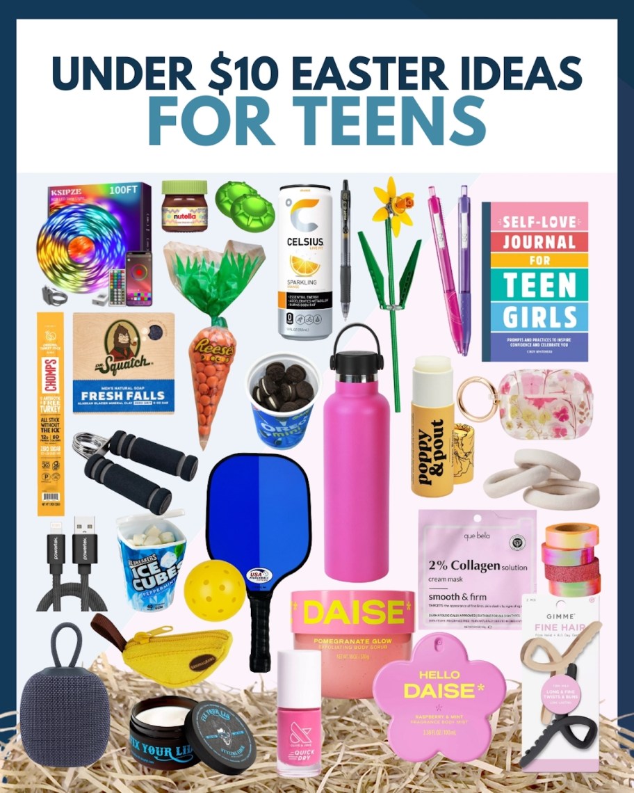 graphic of under $10 easter ideas for teens