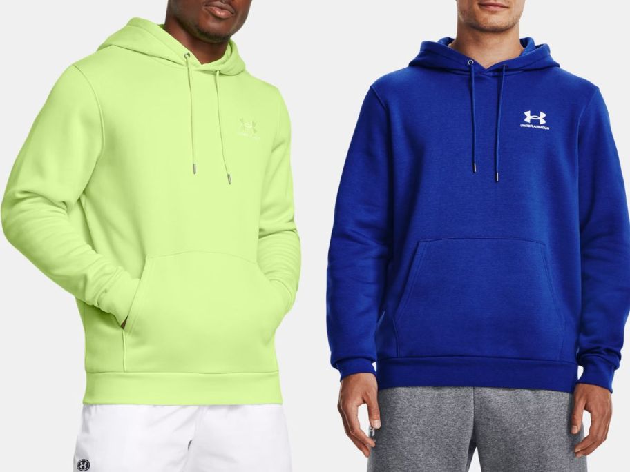 UNDER ARMOUR Men's UA icon icon Wearing the stock image of two men wearing fleece hoods