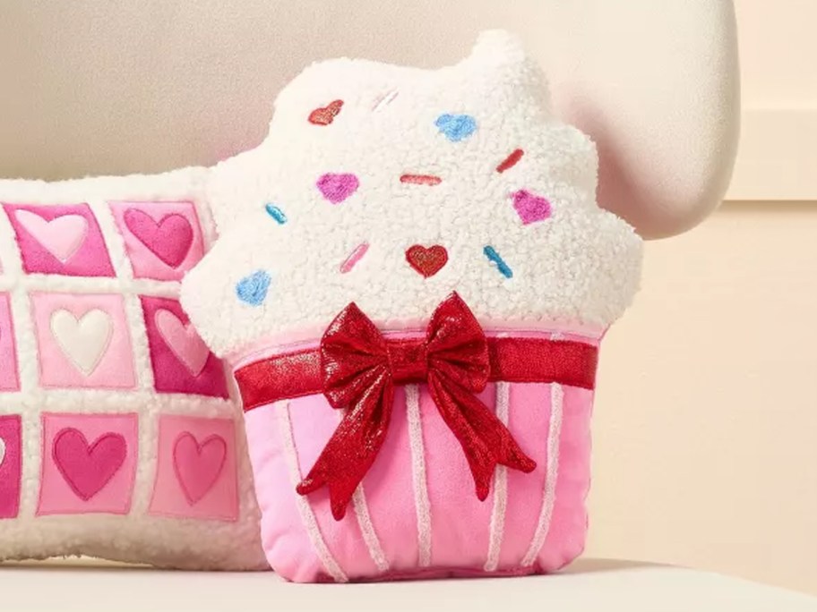Valentines Day Cupcake Pillow