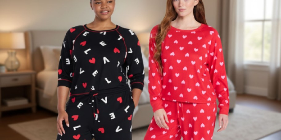 Walmart Valentine’s Day Pajamas from $11.98