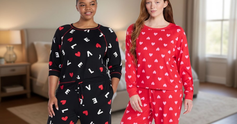 Walmart Valentine’s Day Pajamas from $11.98