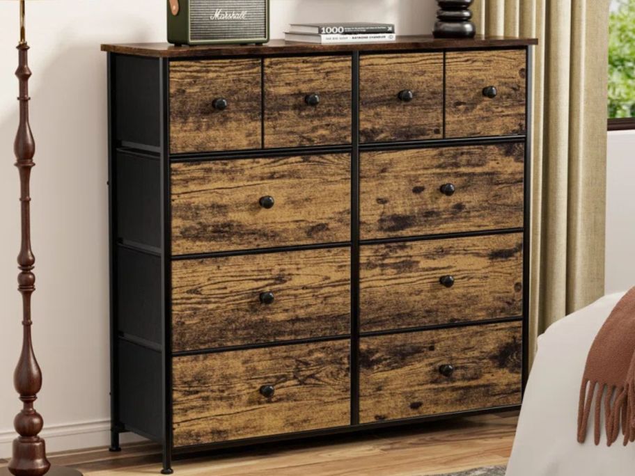 Ebern Designs Ojaswi 10-Drawer Fabric Dresser