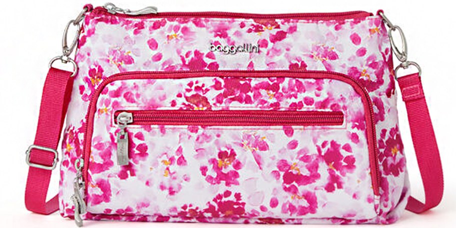 pink floral crossbody bag 