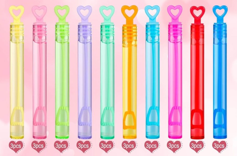 valentine's day bubble wands
