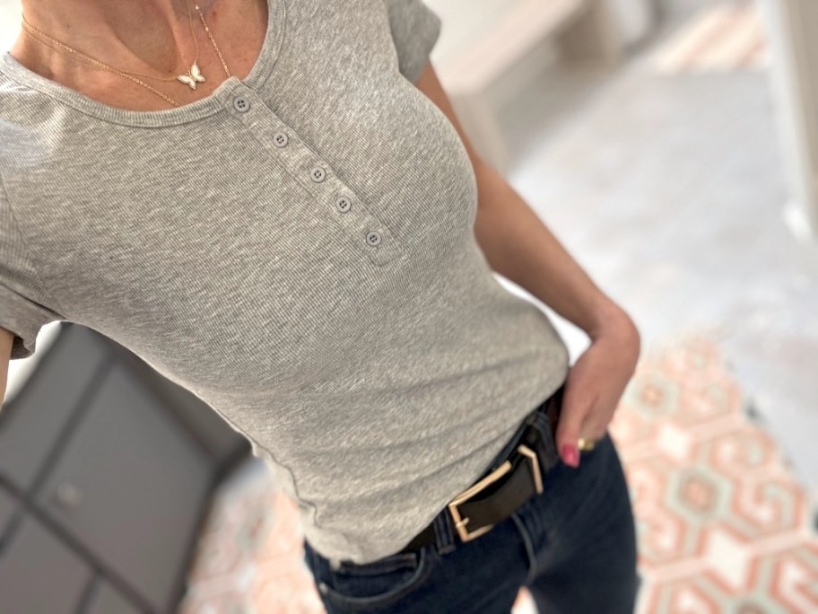 Women’s Henley Tees Just $7.49 on Amazon (Tons of Color Choices)
