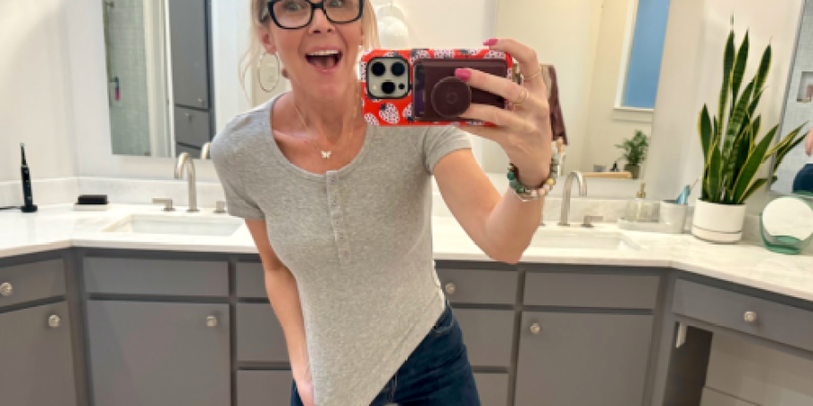 Women’s Henley Tees from $4.99 on Amazon (Tons of Color Choices)