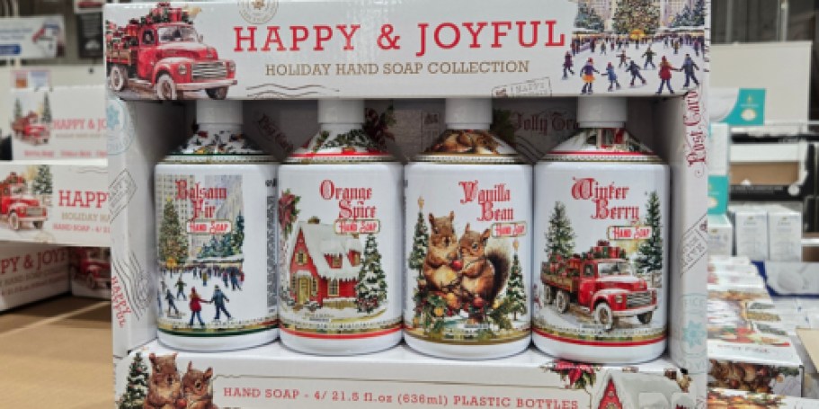 Run to Costco! Holiday Hand Soap 4-Packs Only $9.99 (In-Store Only!)