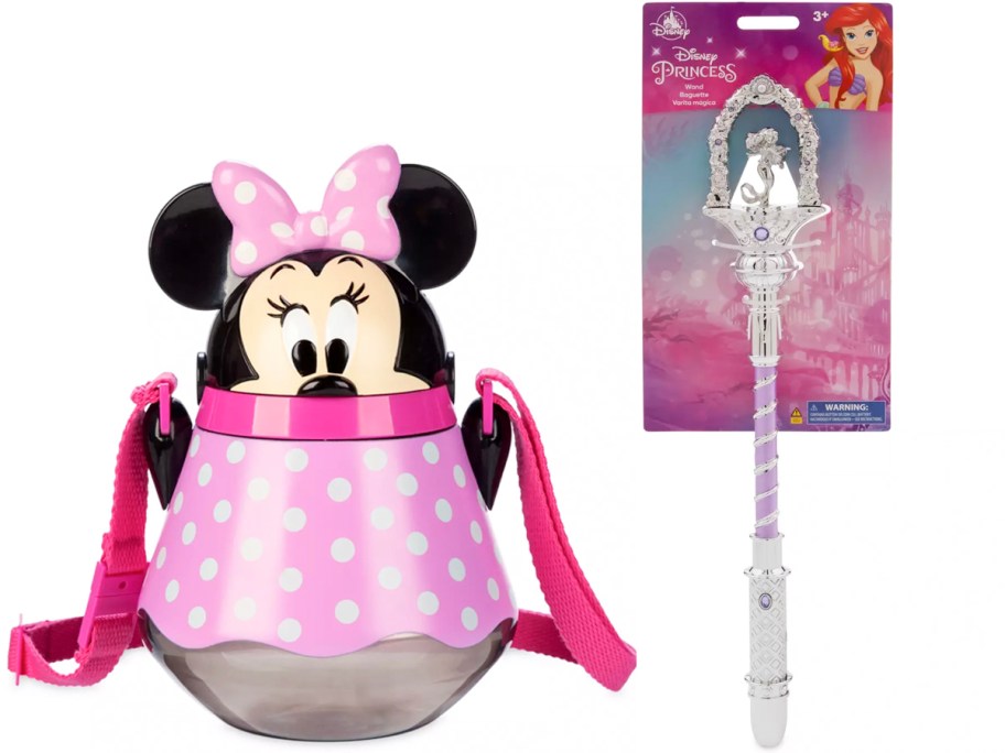 minnie mouse cup and ariel wand 
