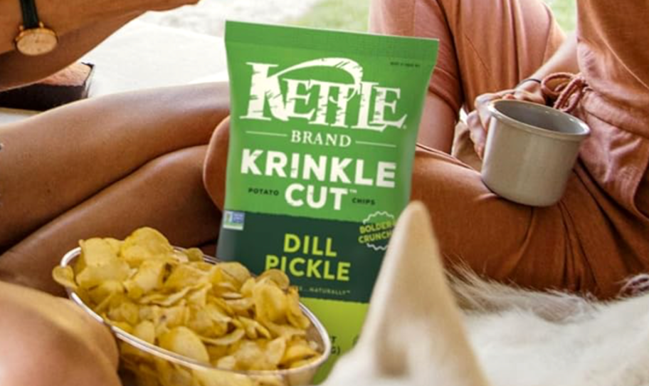 kettle chips displayed on the table