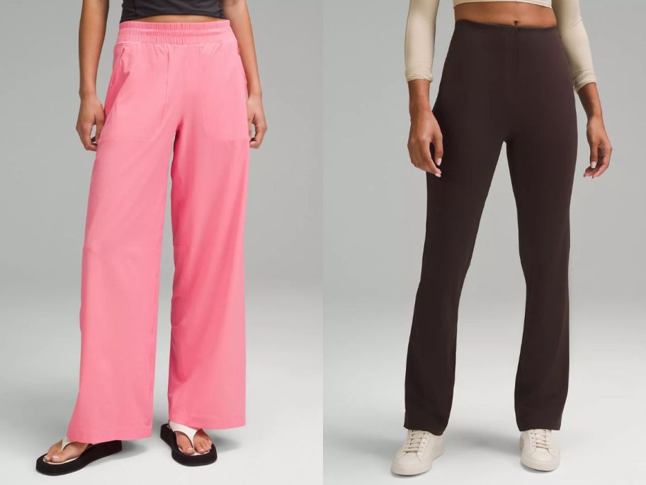 stock images of two women wearing lululemon pants