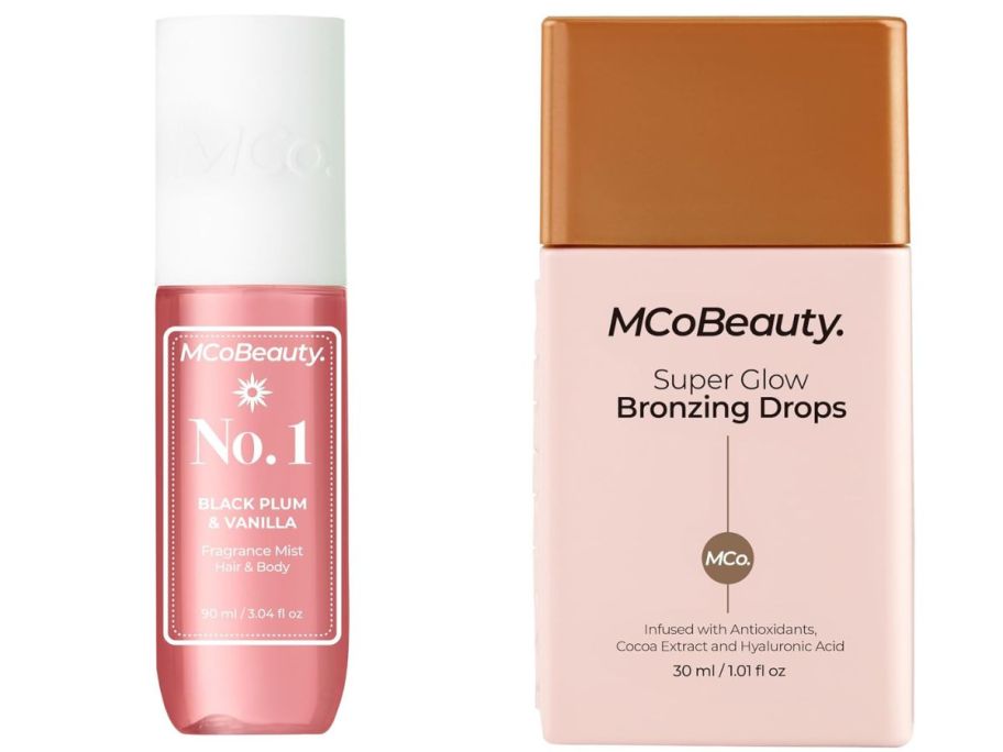 MCoBeauty Fragrance Mist and MCoBeauty Super Glow Bronzing Drops