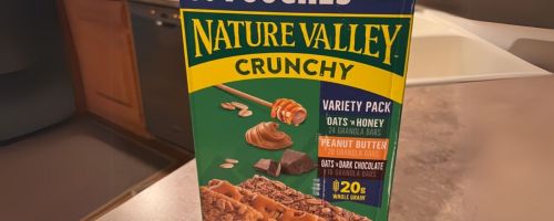 box of crunchy Nature Valley granola bars