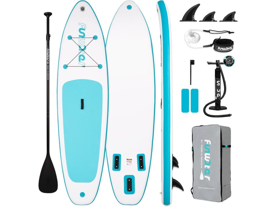 stock image FunWater Inflatable Paddle Board in Sky Blue