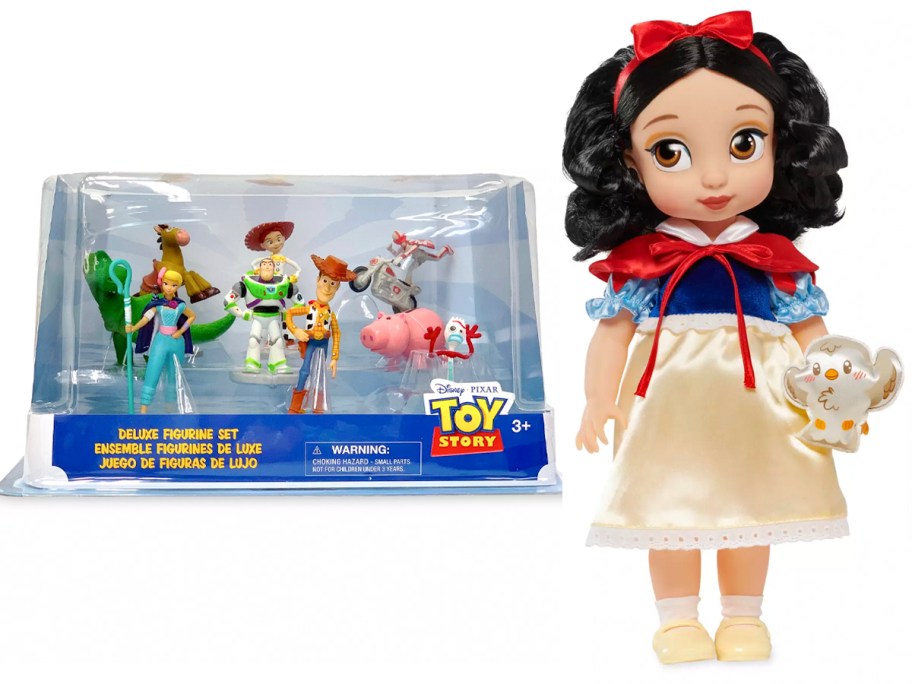 toy story figure set and snow white doll 