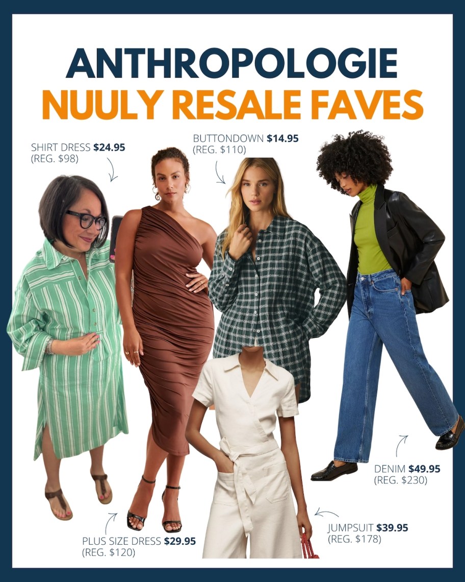 various anthropologie styles of nuuly resale clothes