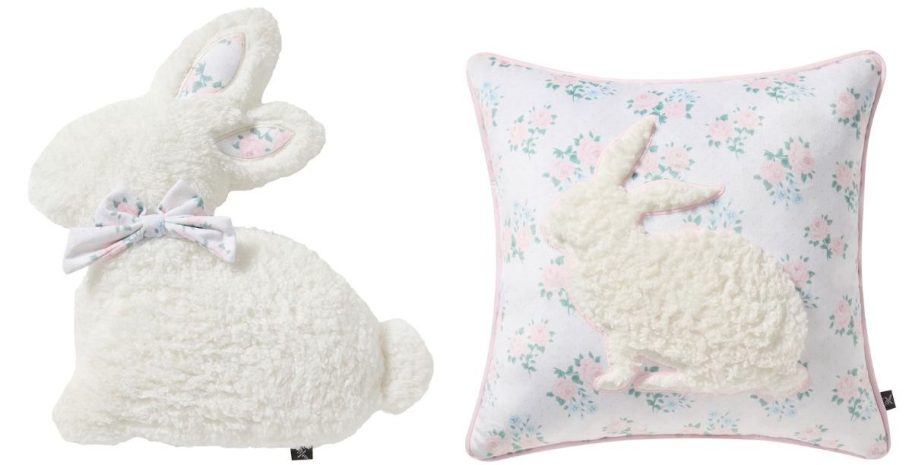 Two different bunny throw blankets