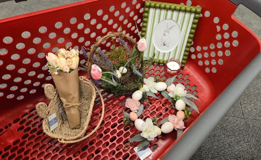 Display of different target easter items inside