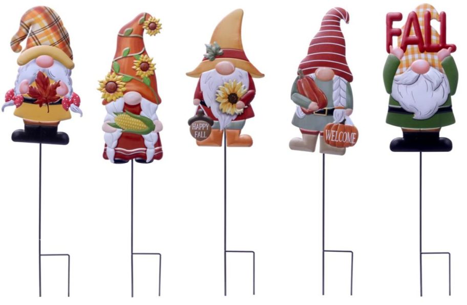 Fall Gnome Metal Yard Stake 36 Count in different designs
