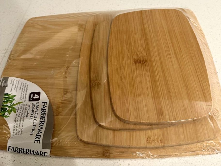 Farberware Bamboo Cutting Boards 4-Piece Set