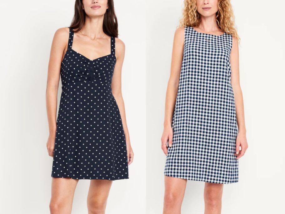 two women in mini dresses