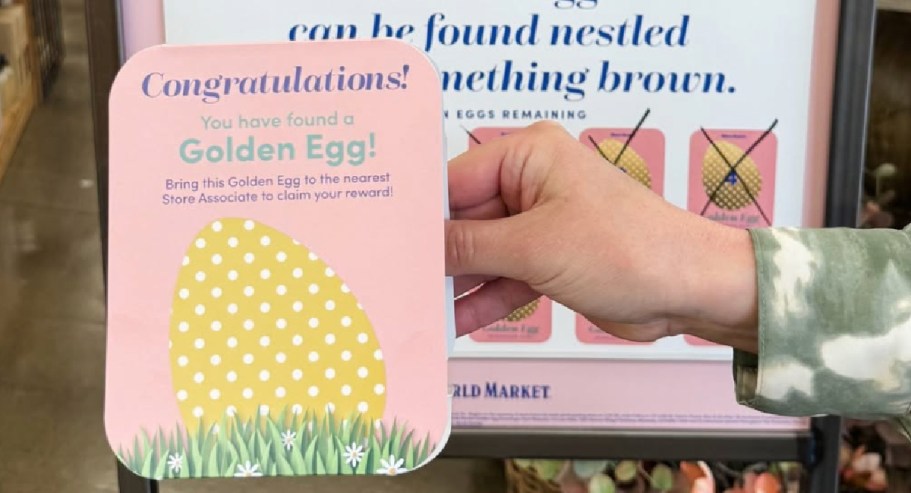 World Market’s Golden Egg Hunt is BACK on 3/16! Find Up to $100 Coupon