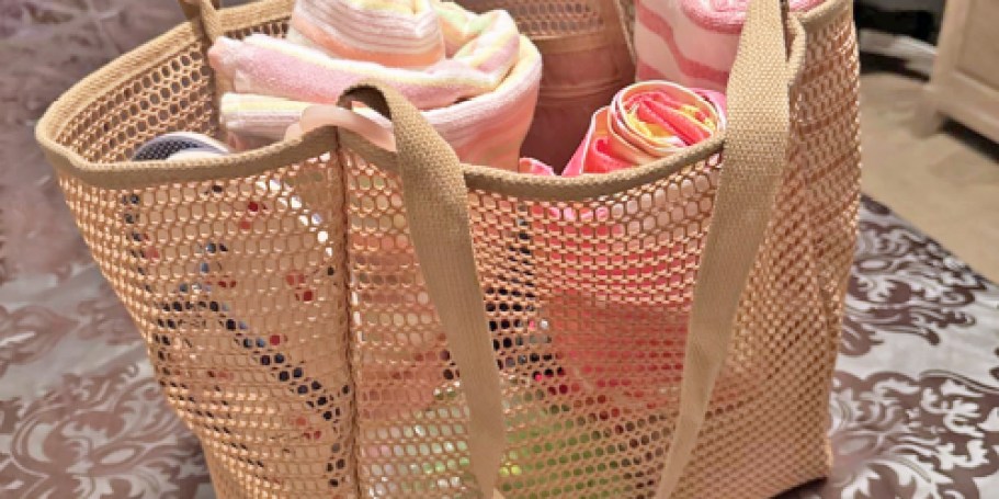Large Mesh Beach Bag Just $9.99 on Amazon (Holds All Your Essentials!)