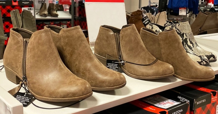 womens boots on display in jcpenney store