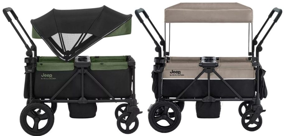two Jeep Wrangler Stroller Wagons