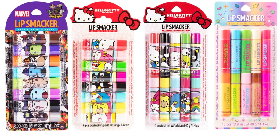 4 pack of Lip Smacker lip balms